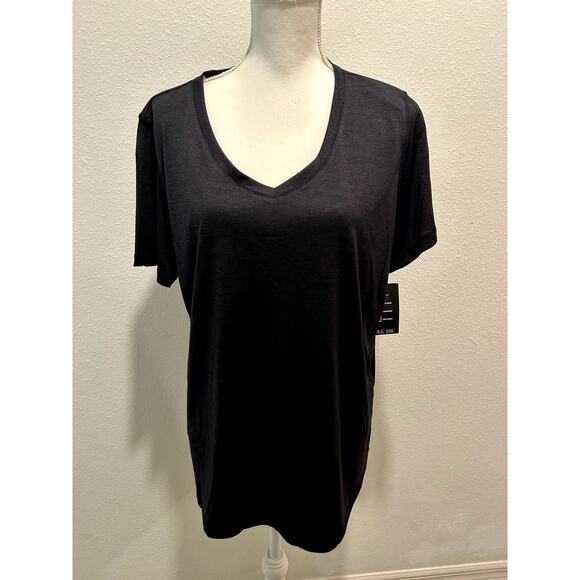 ID Ideology Women's Plus Size 1X Essentials Tee T-Shirt Top Rapidry Color: Noir - Picture 1 of 8